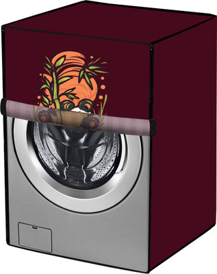 Amodori Front Loading Washing Machine  Cover(Width: 66 cm, Maroon, Orange)