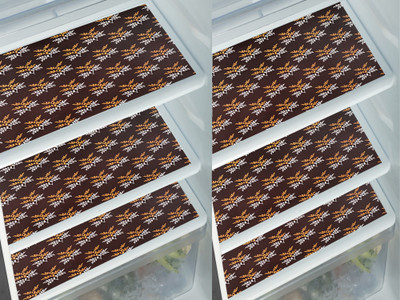 Crosmo Fridge Mat(Width: 28 cm, Brown, Yellow)