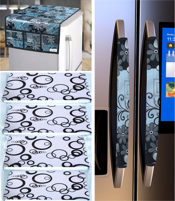 Crosmo Refrigerator  Cover(Width: 64 cm, Grey)