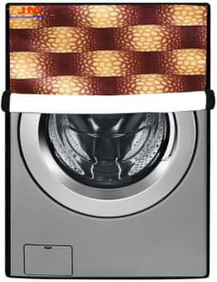 JM Homefurnishings Front Loading Washing Machine  Cover(Width: 61 cm, Brown, Yellow)