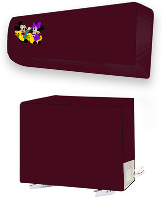 ME AND ME Air Conditioner  Cover(Width: 126.4 cm, Maroon)