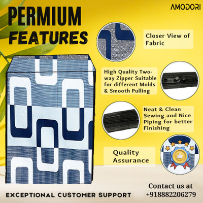Amodori Front Loading Washing Machine  Cover(Width: 66 cm, White)