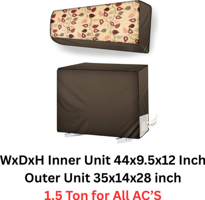 ASHTAAPAD Air Conditioner  Cover(Width: 111 cm, Brown Leaf)