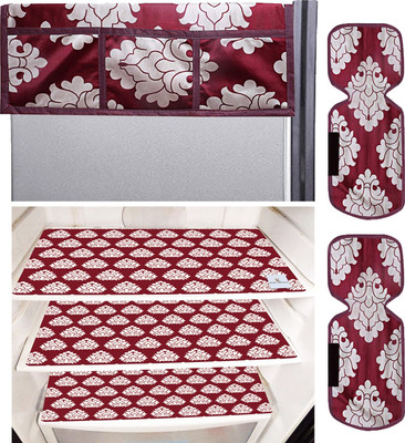 KUBER INDUSTRIES Refrigerator  Cover(Width: 98 cm, Maroon)