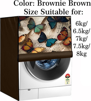Declooms Front Loading Washing Machine  Cover(Width: 61 cm, Brown)