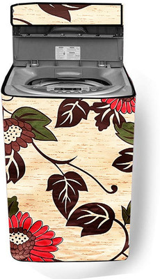 JM Homefurnishings Top Loading Washing Machine  Cover(Width: 55 cm, Red, Brown)