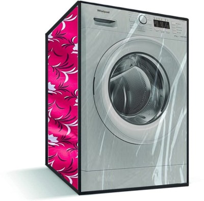 DREAMINDIANASSOCIATION Front Loading Washing Machine  Cover(Width: 59 cm, White, Dark Pink)