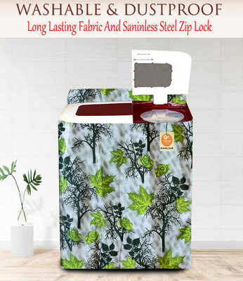 Kanushi Industries Semi-Automatic Washing Machine  Cover(Width: 83 cm, Green)