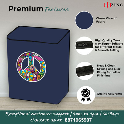 Hizing Semi-Automatic Washing Machine  Cover(Width: 83 cm, Blue, Purple)