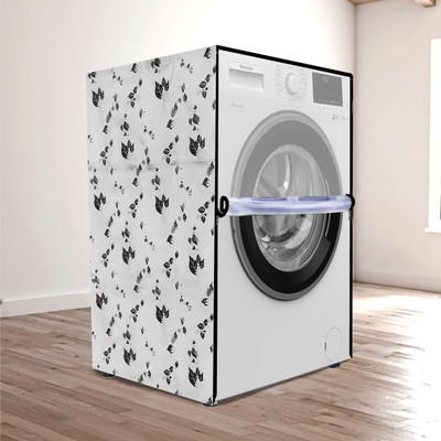 Kanushi Industries Front Loading Washing Machine  Cover(Width: 58 cm, White, Trasparent)