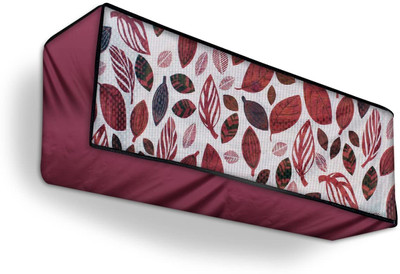 Lala Maneet Air Conditioner  Cover(Width: 111.7 cm, Maroon Grey Leaf)