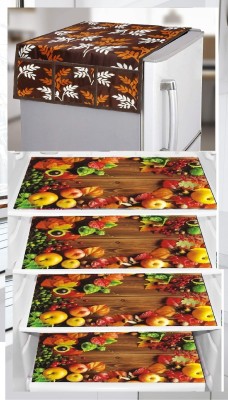 REVEXO Refrigerator  Cover(Width: 91 cm, Multicolor)