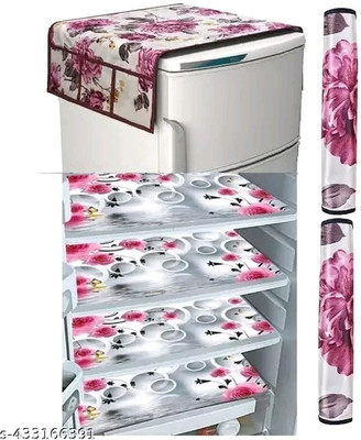 KTR Decor Fridge Mat(Width: 10 cm, PINK , WHITE)