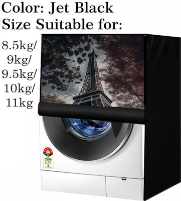 Declooms Front Loading Washing Machine  Cover(Width: 63.5 cm, Black)