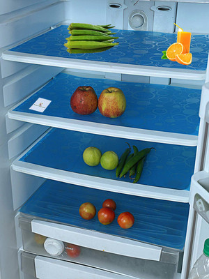 KUBER INDUSTRIES Fridge Mat(Width: 48 cm, Blue)