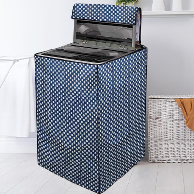 Casadiasi Top Loading Washing Machine  Cover(Width: 55 cm, Polka Dots Blue)