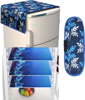 Tanish Refrigerator  Cover(Width: 97 cm, Blue)