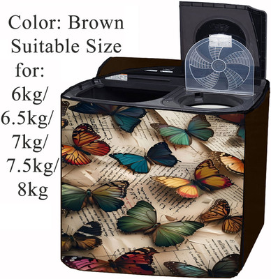 Declooms Semi-Automatic Washing Machine  Cover(Width: 84 cm, Brown)