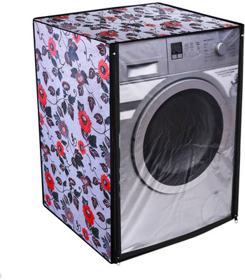 Nitasha Front Loading Washing Machine  Cover(Width: 61 cm, White, Peach)