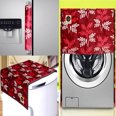 Comfort House Front Loading Washing Machine  Cover(Width: 58.42 cm, Maroon)