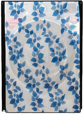 Nitasha Front Loading Washing Machine  Cover(Width: 92 cm, White, Blue)
