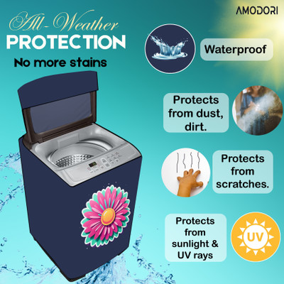 Amodori Top Loading Washing Machine  Cover(Width: 67 cm, Blue, Yellow)