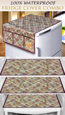 Kanushi Industries Refrigerator  Cover(Width: 99 cm, MULTI)