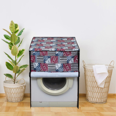 Glassiano Front Loading Washing Machine  Cover(Width: 60.96 cm, Blue, Maroon)
