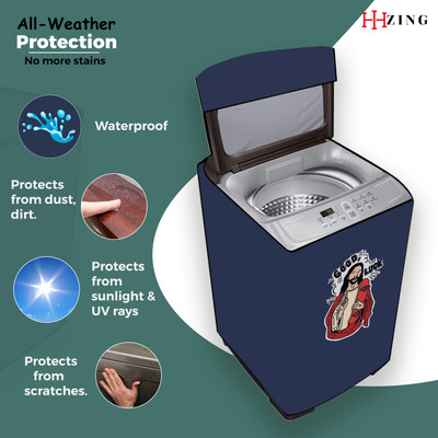 Hizing Top Loading Washing Machine  Cover(Width: 68 cm, Blue)