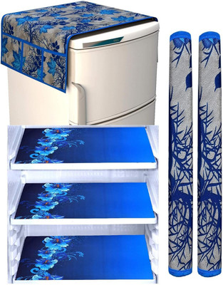RichBox Refrigerator  Cover(Width: 54 cm, Blue, White)