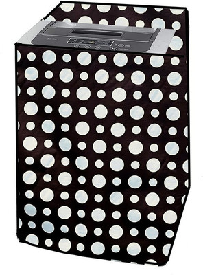 Delideal Top Loading Washing Machine  Cover(Width: 69 cm, Black, White)