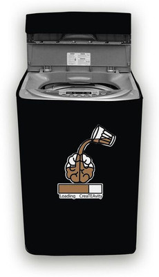 Hizing Top Loading Washing Machine  Cover(Width: 67 cm, Black, Brown)