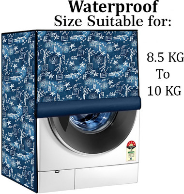 Declooms Front Loading Washing Machine  Cover(Width: 64 cm, Blue)