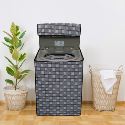 Glassiano Top Loading Washing Machine  Cover(Width: 58.42 cm, Silver, White)