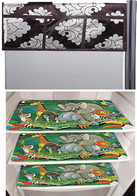 KUBER INDUSTRIES Refrigerator  Cover(Width: 56 cm, Brown)