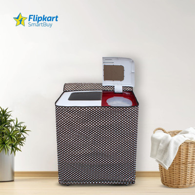 Flipkart SmartBuy Semi-Automatic Washing Machine  Cover(Width: 80 cm, Brown, White)