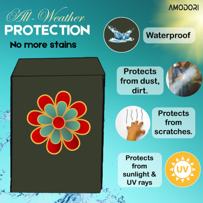 Amodori Front Loading Washing Machine  Cover(Width: 73 cm, Green, Red)