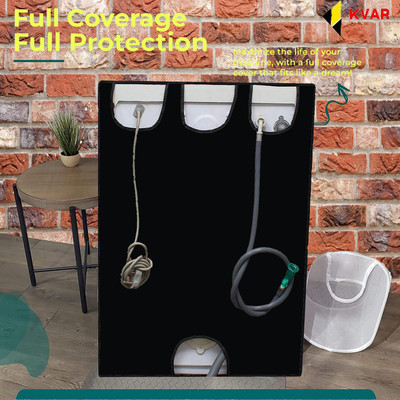 KVAR Top Loading Washing Machine  Cover(Width: 65 cm, Black)