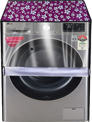 Homeify Front Loading Washing Machine  Cover(Width: 60 cm, Maroon, White)