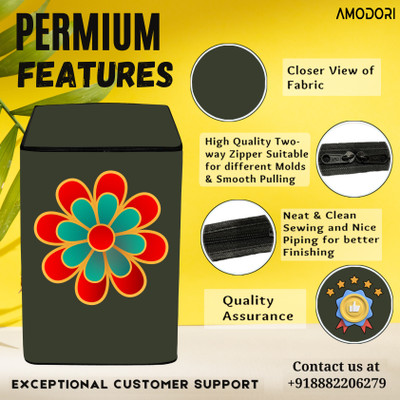 Amodori Top Loading Washing Machine  Cover(Width: 67 cm, Green, Red)