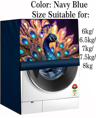 Declooms Front Loading Washing Machine  Cover(Width: 61 cm, Navy Blue)