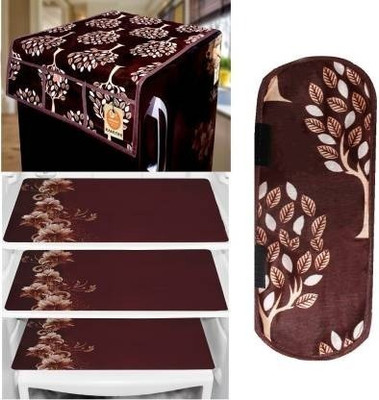 MEXICOT Refrigerator  Cover(Width: 95 cm, Brown)
