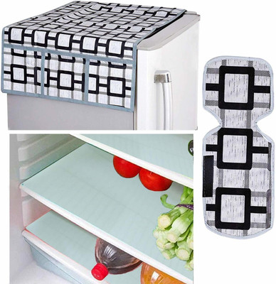 KUBER INDUSTRIES Refrigerator  Cover(Width: 56 cm, Grey)