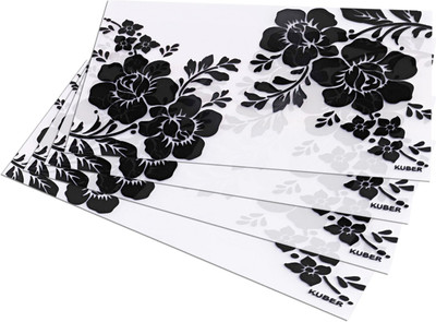 KUBER INDUSTRIES Fridge Mat(Width: 48 cm, Black & White)