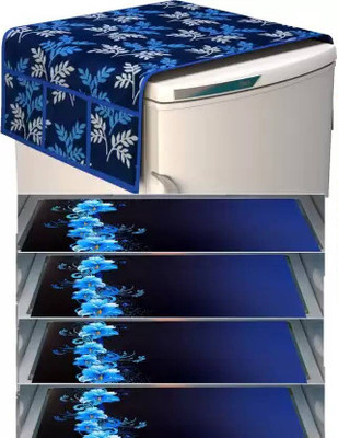 KANUSHI Fridge Mat(Width: 44 cm, Blue, trasparent)