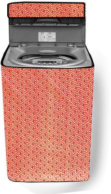 JM Homefurnishings Top Loading Washing Machine  Cover(Width: 66 cm, Multi, Red)