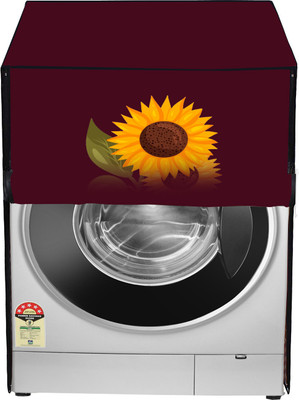 Delideal Front Loading Washing Machine  Cover(Width: 69 cm, Maroon)
