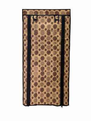 GlowSilk Front Loading Washing Machine  Cover(Width: 55 cm, Beige_Flowerprint)