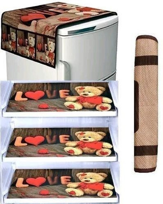 RichBox Refrigerator  Cover(Width: 54 cm, Brown)