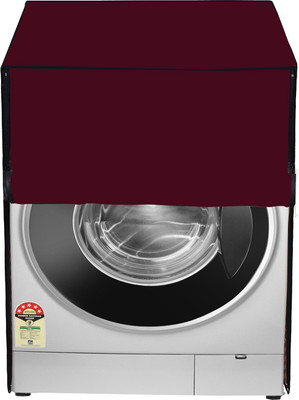 Delideal Front Loading Washing Machine  Cover(Width: 54 cm, Maroon)